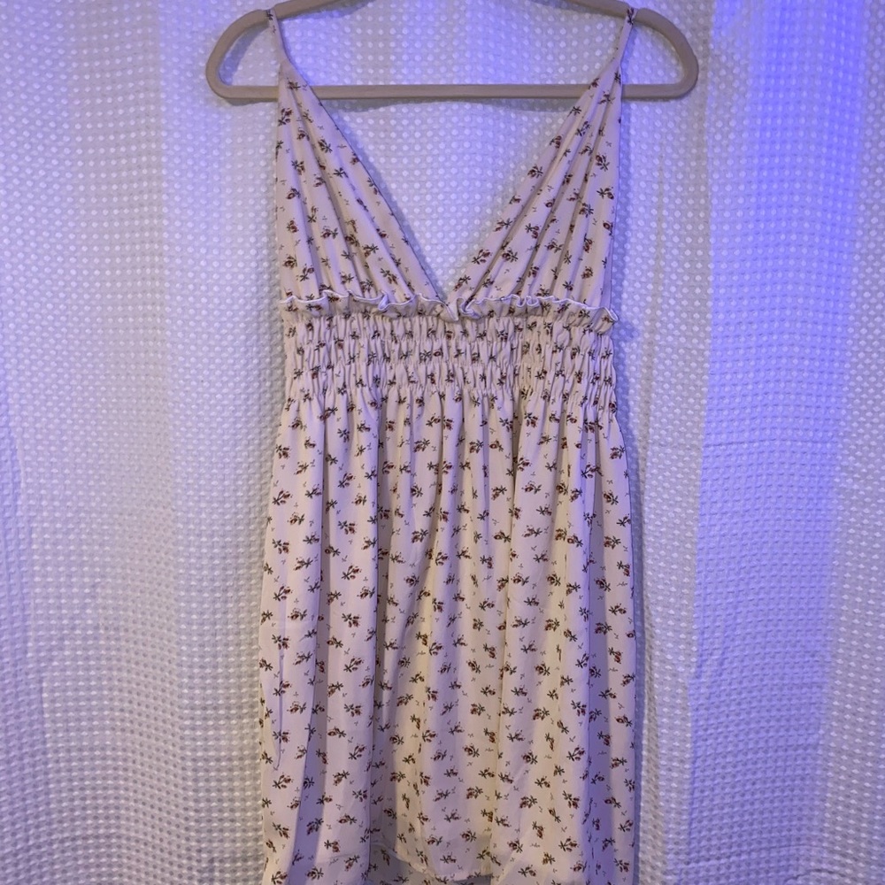 Shein Cream Floral Mini Dress